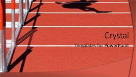  Presentation with racing diversity race ethnicity - Slides featuring hurdler jumping during a race background and a red colored foreground