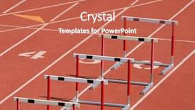  Presentation with sport hurdles - Presentation theme with hurdles background and a coral colored foreground
