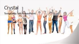  Presentation with victory team - Cool new PPT theme with hurray team victory is ours backdrop and a white colored foreground