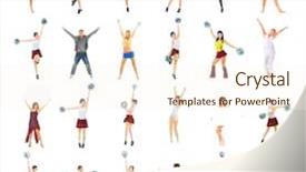  Presentation with winners announcement - Audience pleasing PPT layouts consisting of hurray to winners team celebrating backdrop and a  colored foreground