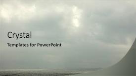  Presentation with weather - Cool new PPT theme with hurricane cyclone typhoone - stormy weather over the atlantic backdrop and a light gray colored foreground