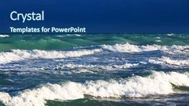  Presentation with stormy sky and dark clouds - Presentation design with hurricanes caribbean - dark stormy sky background and a ocean colored foreground