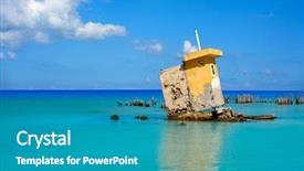  Presentation with hurricane - Audience pleasing slides consisting of hurricanes caribbean - holbox island beach in mexico backdrop and a teal colored foreground