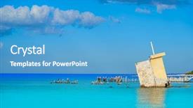  Presentation with hurricane - Audience pleasing slide deck consisting of hurricanes caribbean - holbox island beach in mexico backdrop and a teal colored foreground