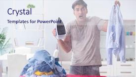  Presentation with book burning candles and purple - Colorful slides enhanced with husband burning clothing while iron backdrop and a  colored foreground