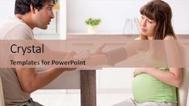  Presentation with blood pressure - PPT theme having checking pregnant wife's blood background and a  colored foreground