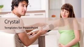  Presentation with husband and wife - Slides having checking pregnant wife's blood background and a lemonade colored foreground