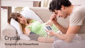  Presentation with wife - Presentation theme enhanced with checking pregnant wife's blood background and a soft green colored foreground