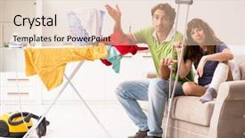  Presentation with wife - Presentation enhanced with husband helping leg injured wife background and a lemonade colored foreground