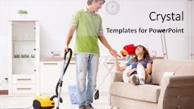  Presentation with wife - Presentation featuring husband helping leg injured wife background and a white colored foreground