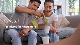  Presentation with grossmmotor early childhood - PPT layouts having husband pouring coffee early morning background and a violet colored foreground