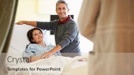  Presentation with wife - PPT theme having husband-visiting-wife-in-hospital background and a lemonade colored foreground