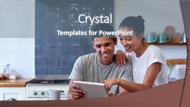  Presentation with coffee - Cool new slide deck with husband wife - couple bonding and enjoying morning backdrop and a ocean colored foreground