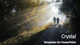  Presentation with beautiful nature - Amazing PPT theme having husband wife - couple in beautiful foggy backdrop and a wine colored foreground
