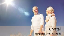  Presentation with family talking - Slides having husband wife - family age romance leisure background and a lemonade colored foreground