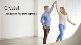  Presentation with dance beautiful couple dancing ballroom - Cool new slides with husband wife - lovely couple dancing in new backdrop and a light gray colored foreground