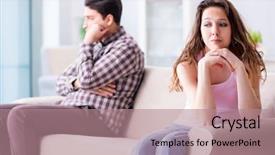  Presentation with relationship - Audience pleasing presentation design consisting of husband wife - young family in broken relationship backdrop and a coral colored foreground