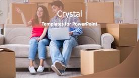  Presentation with pair - Presentation theme consisting of husband wife - young pair moving background and a coral colored foreground