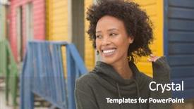  Presentation with african american weddig - Amazing presentation theme having huts - front view of pretty happy backdrop and a  colored foreground