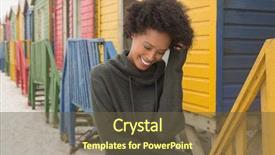  Presentation with african american collaboration - Beautiful presentation design featuring huts - front view of pretty happy backdrop and a  colored foreground