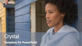  Presentation with hut - Beautiful PPT theme featuring huts - side view of thoughtful young backdrop and a seafoam green colored foreground