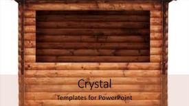  Presentation with natural - Presentation theme consisting of huts - wooden market stand stall made background and a coral colored foreground