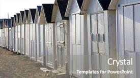  Presentation with france - Theme enhanced with huts on the beach bernieres background and a  colored foreground