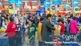  Presentation with next year - Theme featuring huzhou-china-feb-17-supermarket background and a ocean colored foreground