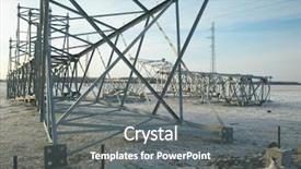  Presentation with electricity - Presentation with hv cable - electricity pylon background and a  colored foreground