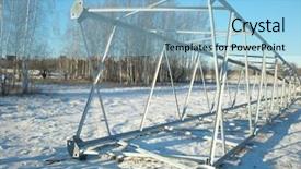  Presentation with electricity - Presentation theme featuring hv cable - electricity pylon background and a  colored foreground