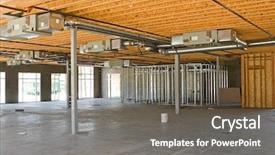  Presentation with hvac engineering - Cool new PPT theme with hvac engineering - new building under construction backdrop and a gray colored foreground
