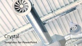  Presentation with engineering - Beautiful PPT layouts featuring hvac engineering - ventilation system backdrop and a sky blue colored foreground