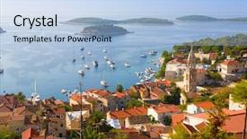  Presentation with croatia - Theme consisting of hvar croatia background and a light blue colored foreground