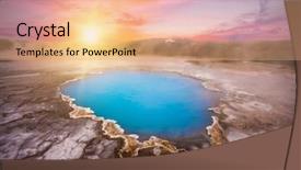  Presentation with hot spring - Slides featuring hveravellir is actually a hot background and a coral colored foreground