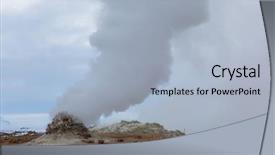  Presentation with geothermal energy - Slides enhanced with hverir hverarond the geothermal area background and a light blue colored foreground