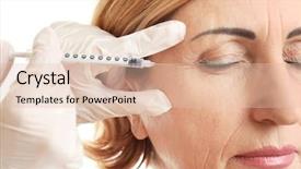  Presentation with acid - Cool new PPT theme with hyaluronic acid injection for facial backdrop and a lemonade colored foreground