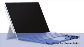  Presentation with support - Theme enhanced with convertible laptop computer with pen background and a teal colored foreground