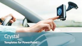  Presentation with car business - Colorful PPT theme enhanced with hybrid system - transport business trip technology backdrop and a teal colored foreground