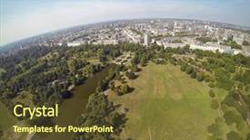  Presentation with hyde park - PPT theme enhanced with hyde park and london city background and a tawny brown colored foreground