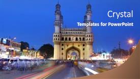  Presentation with charminar - Amazing presentation theme having innovation - table business coffee split backdrop and a violet colored foreground