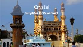  Presentation with charminar - Slides having hyderabad-india-august-29-charminar background and a  colored foreground