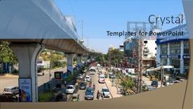  Presentation with rush hour - PPT theme with hyderabad-india-october-25-2022 background and a light blue colored foreground