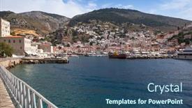  Presentation with creation - Slide set featuring christmas pudding flambe on wooden background and a coral colored foreground