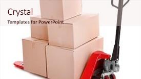  Presentation with pallet - Cool new slide deck with different hands lifted - fork pallet truck with stack backdrop and a lemonade colored foreground