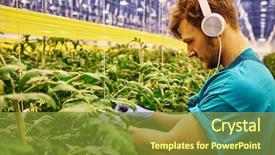  Presentation with friendly - Cool new slides with hydraulic scissors lift platform backdrop and a tawny brown colored foreground