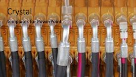  Presentation with excavator - PPT layouts enhanced with hydraulics - excavator hydraulic pressure hoses system background and a red colored foreground