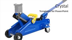  Presentation with car - Colorful theme enhanced with hydraulics - hydraulic car jack isolated backdrop and a white colored foreground