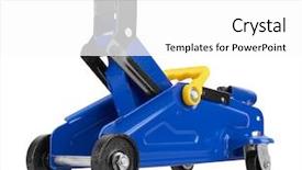  Presentation with car - Colorful PPT layouts enhanced with hydraulics - hydraulic car jack isolated backdrop and a white colored foreground
