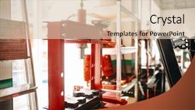  Presentation with car service - Colorful slide deck enhanced with hydraulics - hydraulic press in car service backdrop and a lemonade colored foreground