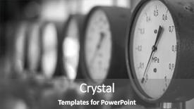  Presentation with hydraulics - Slide set with hydraulics - manometers in the boiler background and a gray colored foreground